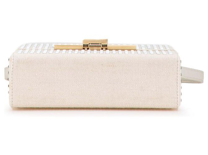 Bottega Veneta Borsa a tracolla in tela Daisey con cristalli marroni - vista 3