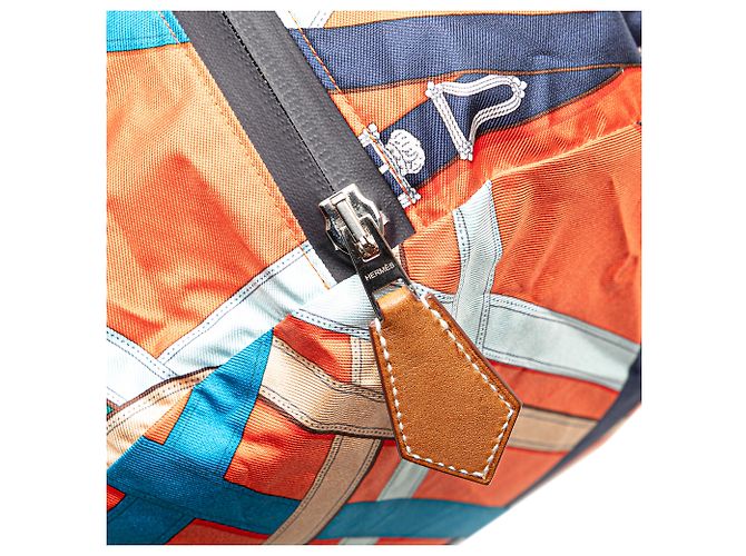 Duffle Borsa da viaggio Hermès Arancione Cavalcadour Airsilk 44 - vista 8