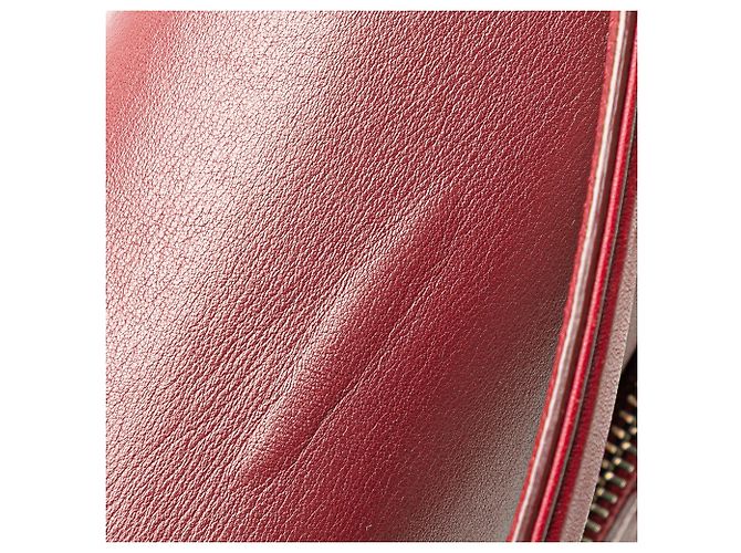 Chanel Rosso Medio Pelle di Vitello Coco Curva Flap Bordò - vista 10