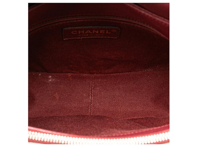 Chanel Rosso Medio Pelle di Vitello Coco Curva Flap Bordò - vista 4