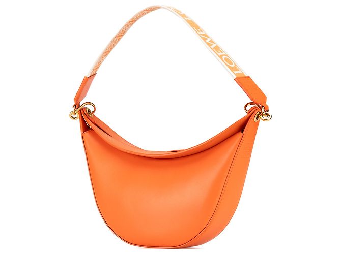 LOEWE Arancione Piccola Borsa Luna in Pelle - vista 2