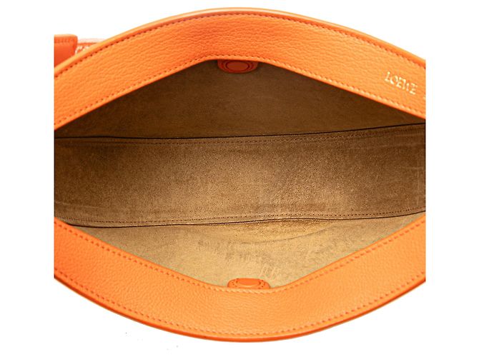 LOEWE Arancione Piccola Borsa Luna in Pelle - vista 4