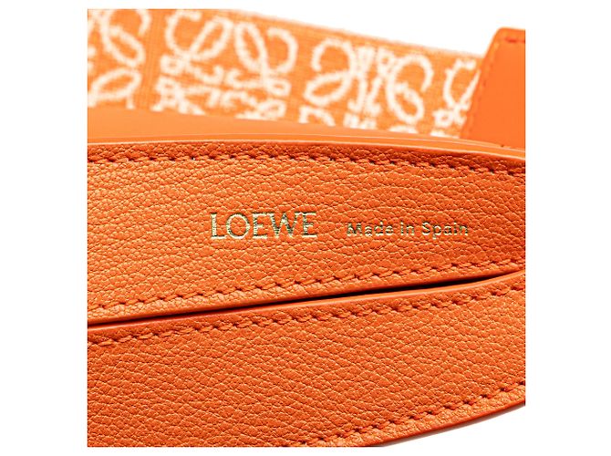 LOEWE Arancione Piccola Borsa Luna in Pelle - vista 5