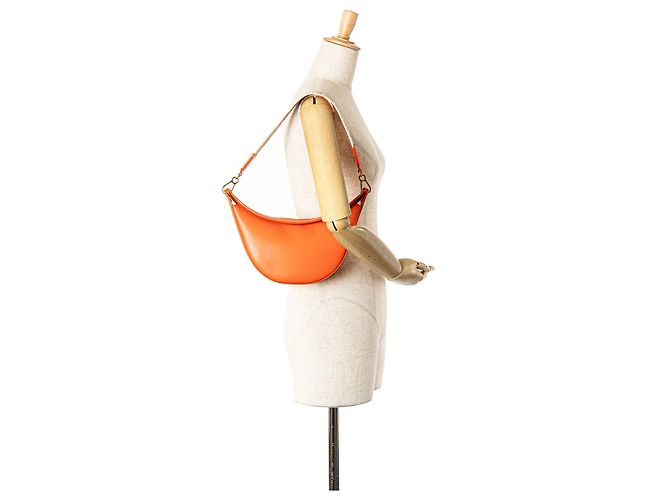 LOEWE Arancione Piccola Borsa Luna in Pelle - vista 7