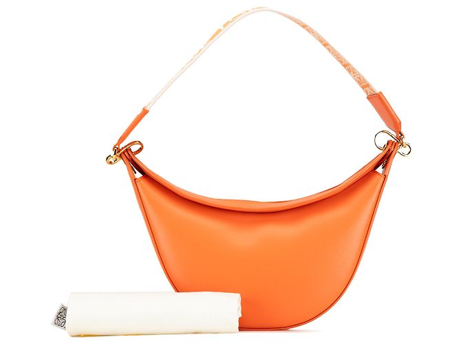 LOEWE Arancione Piccola Borsa Luna in Pelle - vista 8