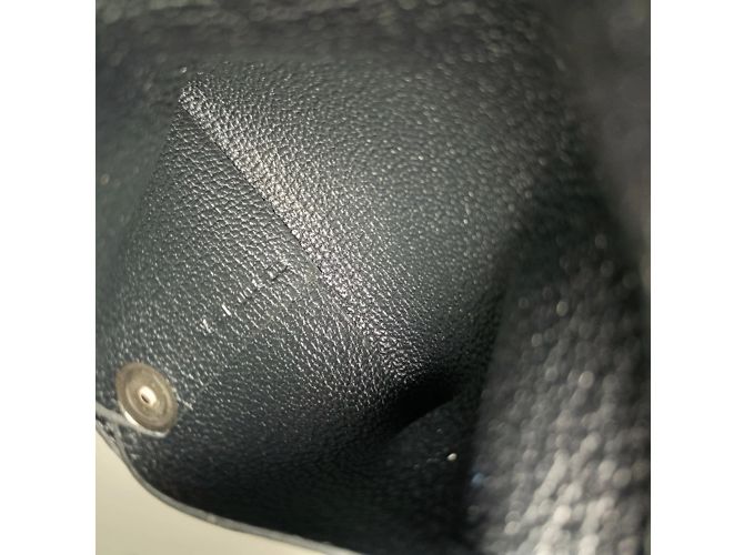 Hermès Monedero Hermes Bastia en cuero de cabra negro - vista 8
