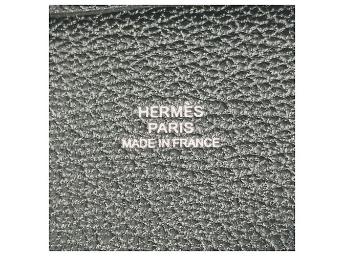 Hermès Monedero Hermes Bastia en cuero de cabra negro - vista 9