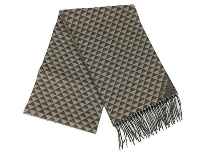 Prada Woll-Kaschmir-Schal Braun Beige - Ansicht 2