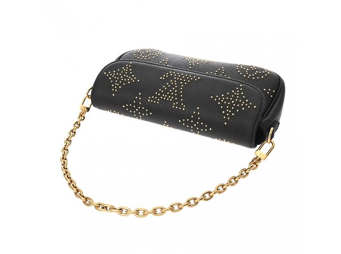 Portafoglio Louis Vuitton con catena Ivy Studs Nera Nero - vista 3