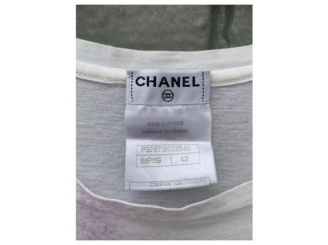 Camiseta estampada com o logo da Chanel Coco Chanel - Usada Multicor - vista 12