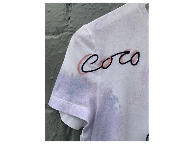 Camiseta estampada com o logo da Chanel Coco Chanel - Usada Multicor - vista 18