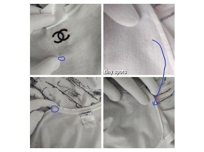 Camiseta estampada com o logo da Chanel Coco Chanel - Usada Multicor - vista 8