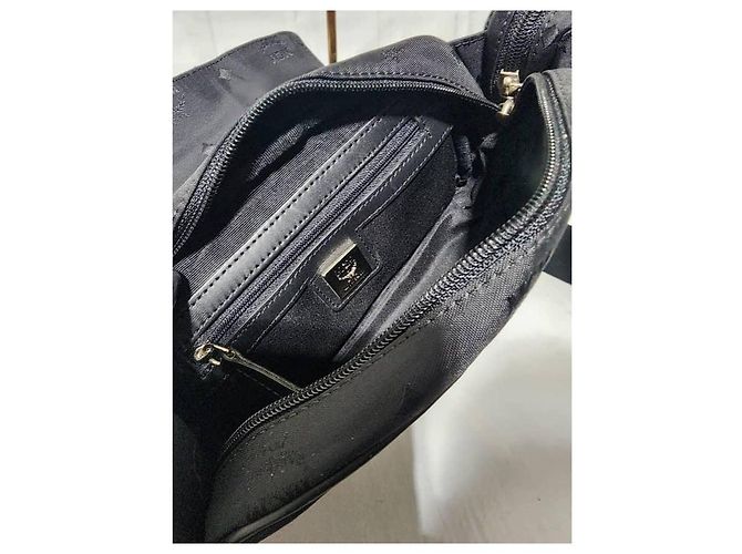 Borsa a vita/bumbum MCM in nylon e pelle Jamison a triplo scomparto nera Nero - vista 14