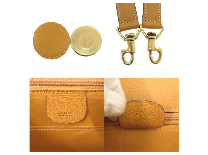 Borsa in pelle Gucci Bamboo gialla Giallo - vista 10