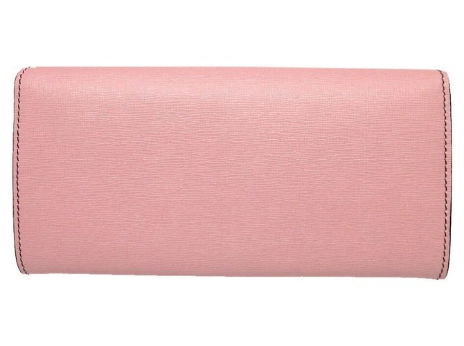 Fendi Pink Leder Bi-Fold Langbörse - Ansicht 4