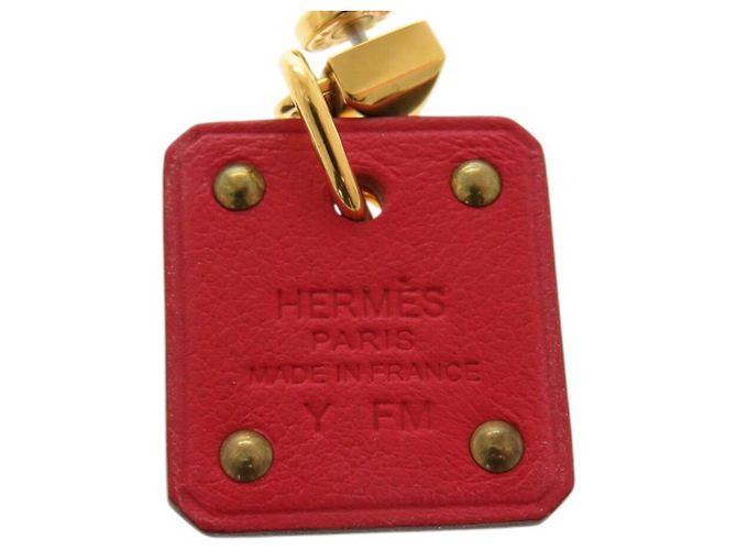 Hermès Brincos Hermes As de Coeur Swift Metal Ouro Vermelho Y Stamp Dourado - vista 6
