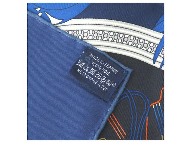 Hermès Bufanda de seda Carré 90 LEGENDE BRODEE de Hermes Azul - vista 8