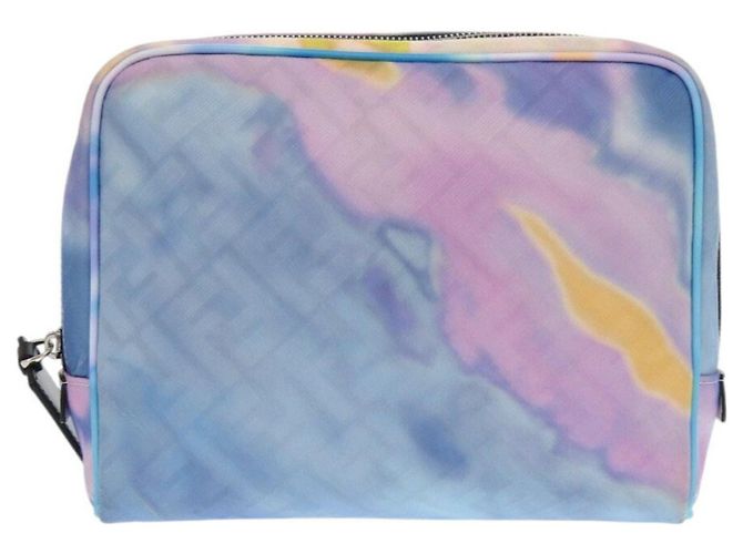 Pochette Fendi Zucca Marble FF Porpora Giallo Blu chiaro - vista 3