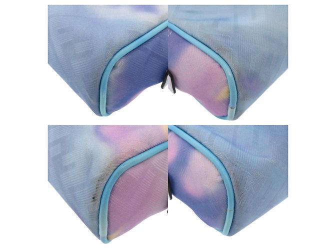 Pochette Fendi Zucca Marble FF Porpora Giallo Blu chiaro - vista 4