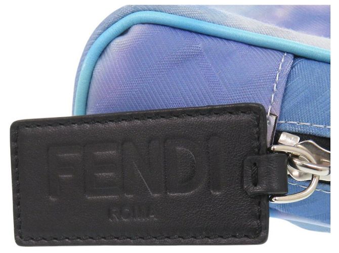 Pochette Fendi Zucca Marble FF Porpora Giallo Blu chiaro - vista 7