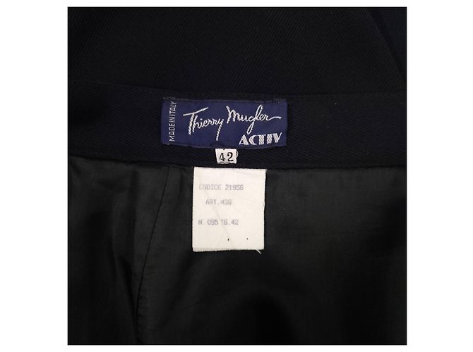 Thierry Mugler Activ anni '90 Tailleur Nero - vista 10