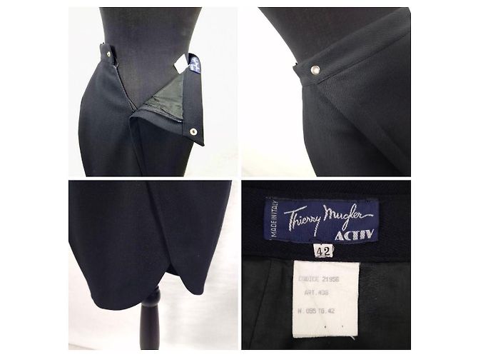 Thierry Mugler Activ anni '90 Tailleur Nero - vista 13