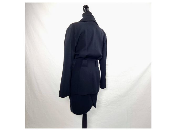 Thierry Mugler Activ anni '90 Tailleur Nero - vista 2