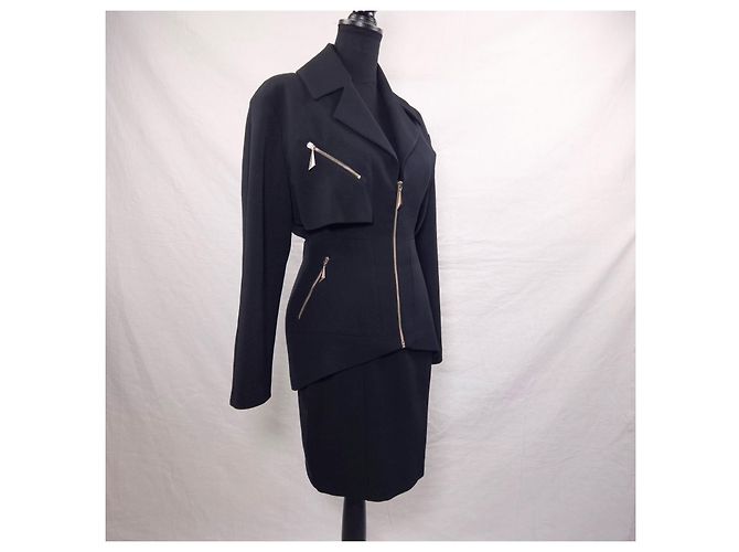 Thierry Mugler Activ anni '90 Tailleur Nero - vista 4