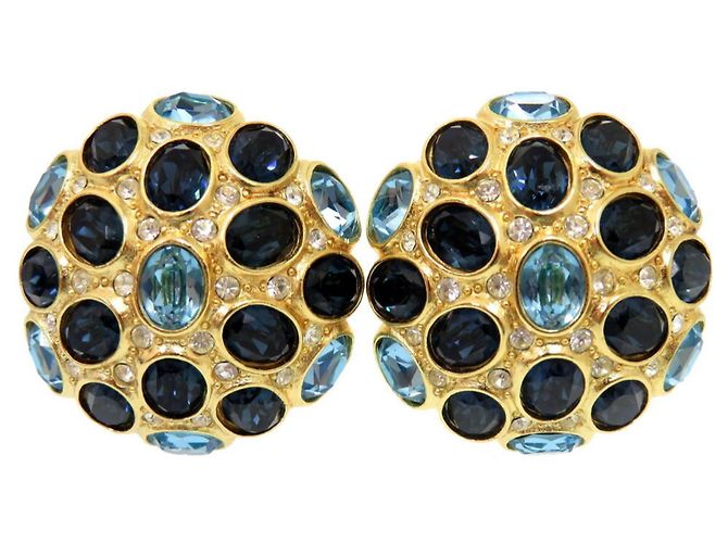 Orecchini in oro blu pietra Christian Dior D'oro - vista 2