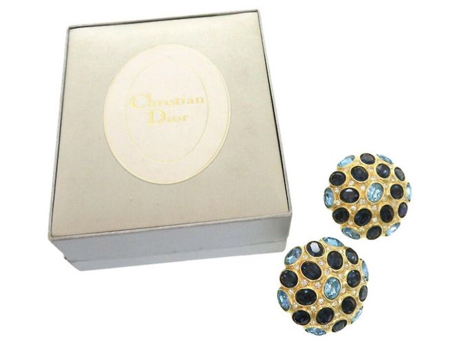 Orecchini in oro blu pietra Christian Dior D'oro - vista 3