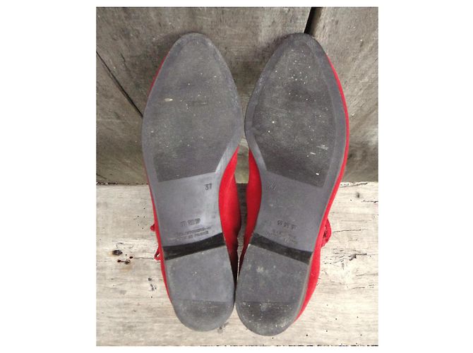 Autre Marque Botines de ante rojo Roja - vista 4