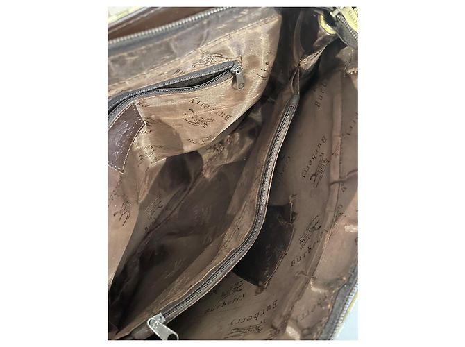 Brook Burberry Tote Bag Beige Beschichtetes Canvas Weiß - Ansicht 12