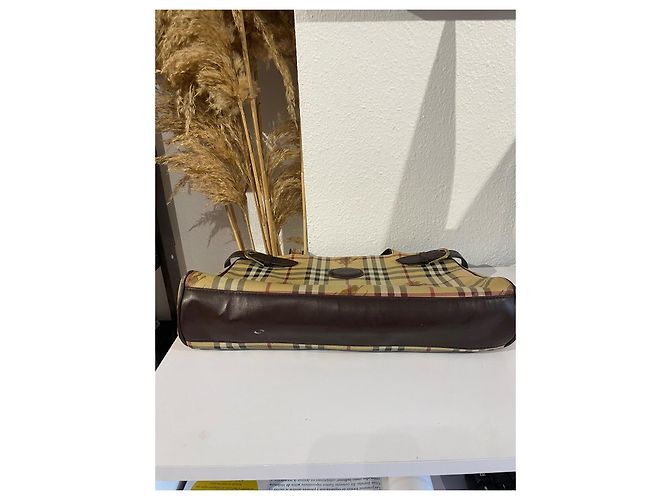 Brook Burberry Tote Bag Beige Beschichtetes Canvas Weiß - Ansicht 13