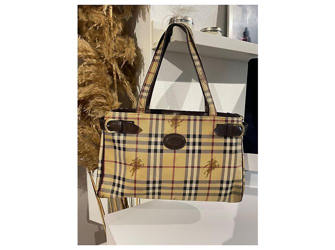 Brook Burberry Tote Bag Beige Beschichtetes Canvas Weiß - Ansicht 2