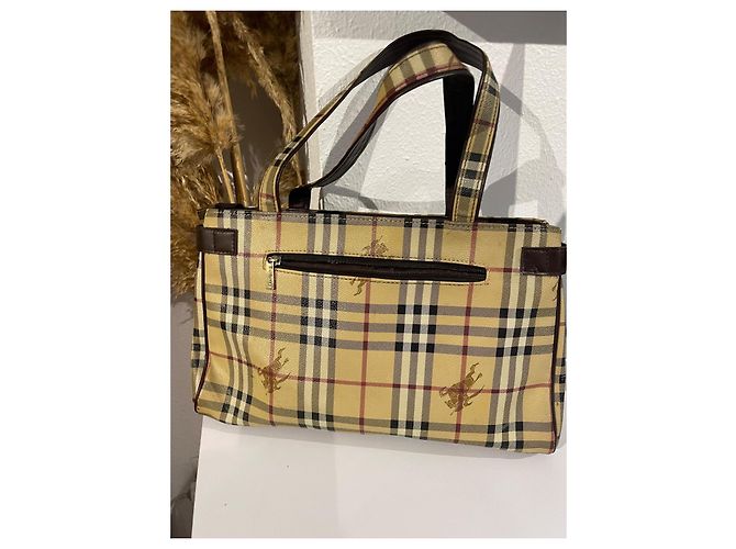 Brook Burberry Tote Bag Beige Beschichtetes Canvas Weiß - Ansicht 6
