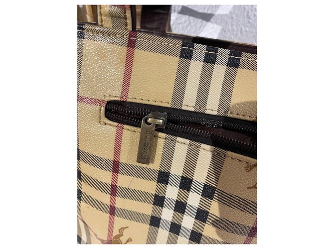 Brook Burberry Tote Bag Beige Beschichtetes Canvas Weiß - Ansicht 8