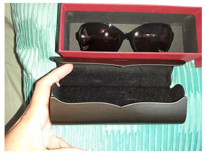 Nuevas Gafas de Sol Cartier Lady Trinity Negro - vista 2