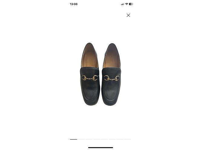 Mocassini Gucci Brixton in pelle nera Nero - vista 3