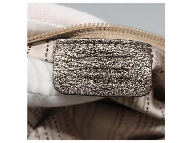 Borsa a mano in pelle Gancini Sofia di Salvatore Ferragamo 2way Argento Auth 101090 - vista 23