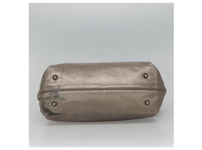 Borsa a mano in pelle Gancini Sofia di Salvatore Ferragamo 2way Argento Auth 101090 - vista 9