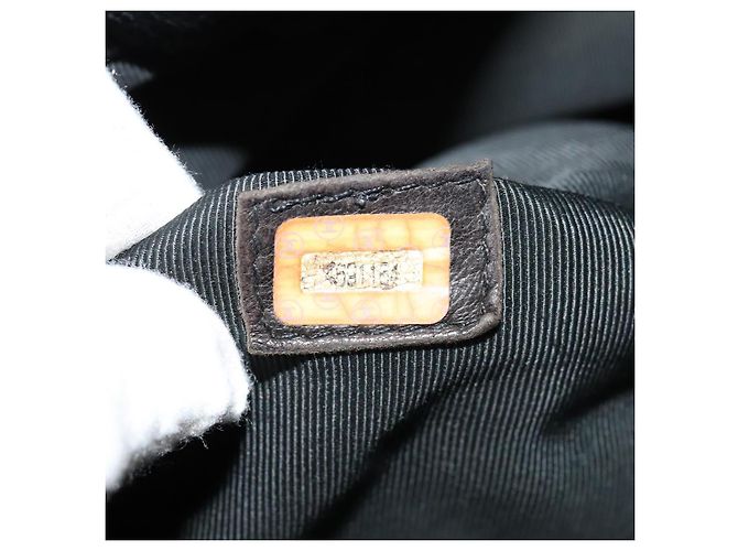 Borsa a spalla CHANEL in pelle caviar nera con CC argento Auth BA125 Nero - vista 20