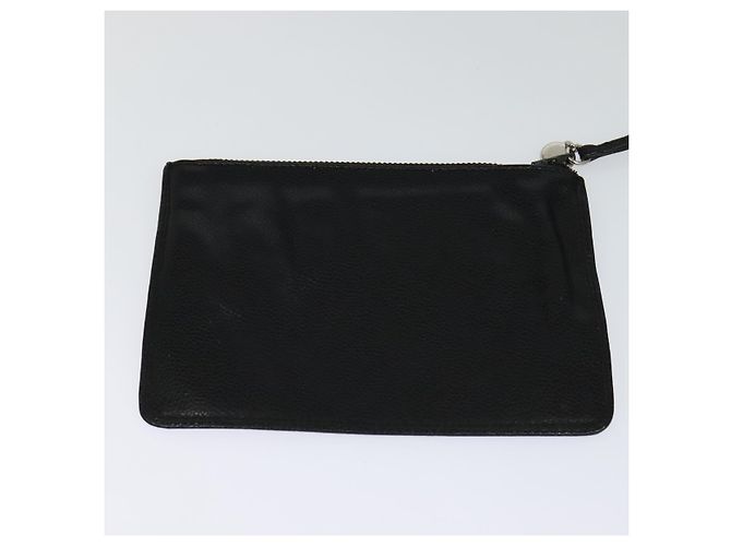 Borsa a spalla CHANEL in pelle caviar nera con CC argento Auth BA125 Nero - vista 22