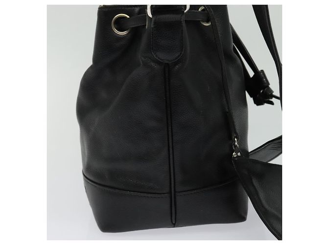 Borsa a spalla CHANEL in pelle caviar nera con CC argento Auth BA125 Nero - vista 4
