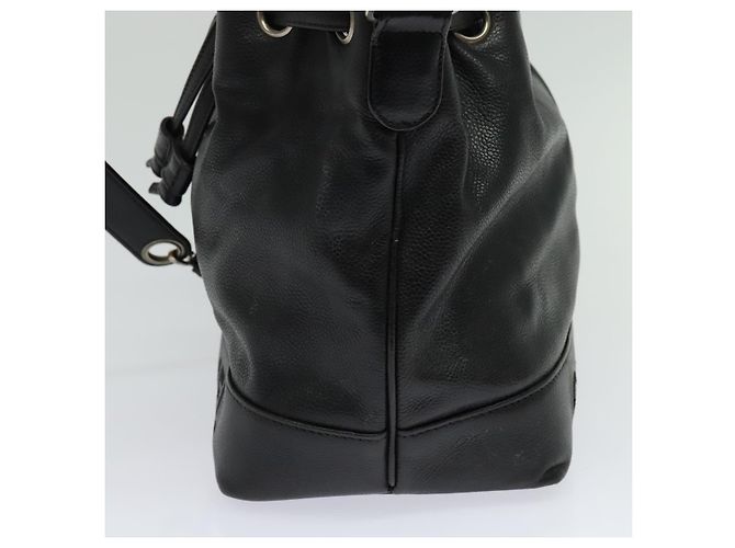 Borsa a spalla CHANEL in pelle caviar nera con CC argento Auth BA125 Nero - vista 5