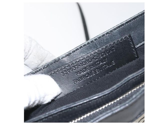 Bolsa de Ombro BALENCIAGA em Lona e Couro Branco e Preto 339937 Auth bs21563 - vista 21