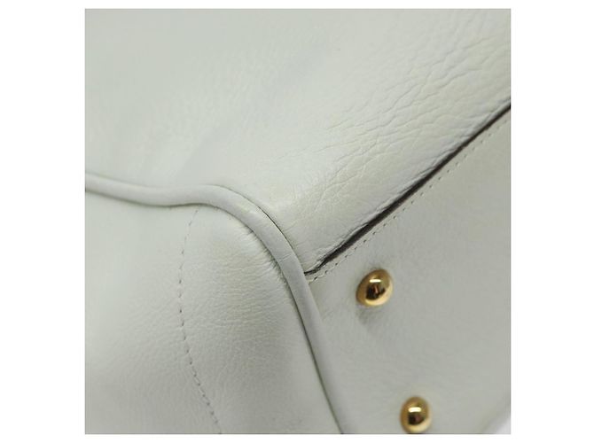 LOEWE Heritage Tote Bag aus Leder in Weiß und Gold Auth kk436 Golden - Ansicht 14