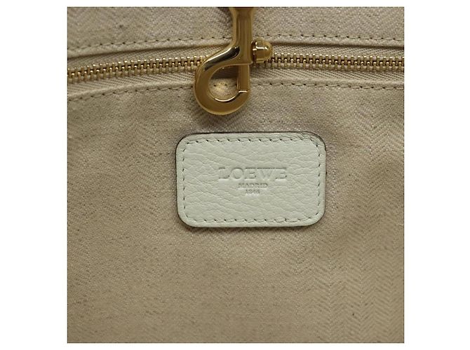LOEWE Heritage Tote Bag aus Leder in Weiß und Gold Auth kk436 Golden - Ansicht 17