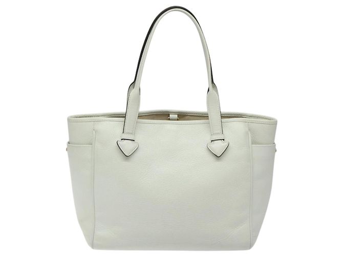 LOEWE Heritage Tote Bag aus Leder in Weiß und Gold Auth kk436 Golden - Ansicht 2