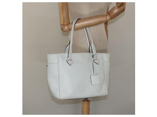 LOEWE Heritage Tote Bag aus Leder in Weiß und Gold Auth kk436 Golden - Ansicht 22