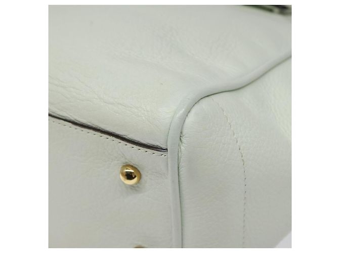 LOEWE Heritage Tote Bag aus Leder in Weiß und Gold Auth kk436 Golden - Ansicht 9